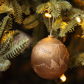 Hand Carved Gourd Ornament
