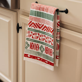 Hand Printed Holiday Tea Towel
