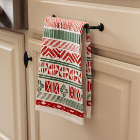 Hand Printed Holiday Tea Towel