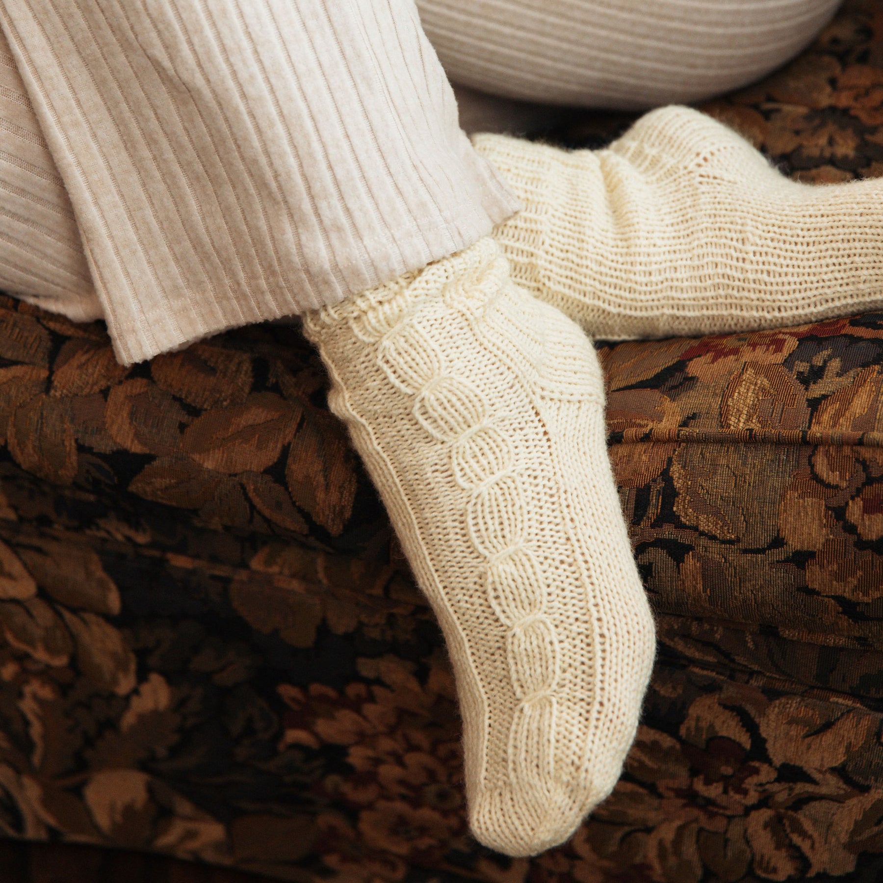 Handknit Cable Socks