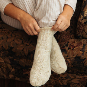 Handknit Cable Socks