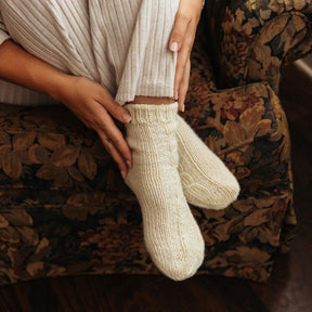 Handknit Cable Socks