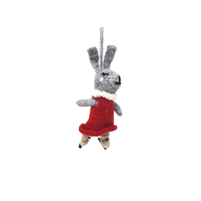 Ice Skating Bunny Ornament