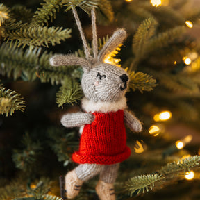 Ice Skating Bunny Ornament