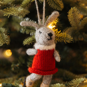 Ice Skating Bunny Ornament