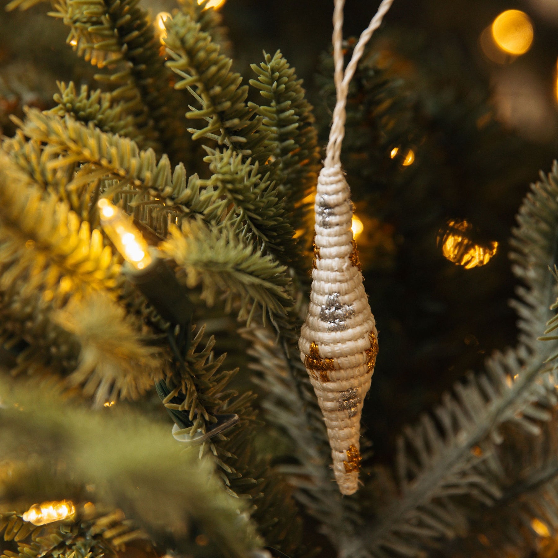 Handwoven Charming Icicle Ornament