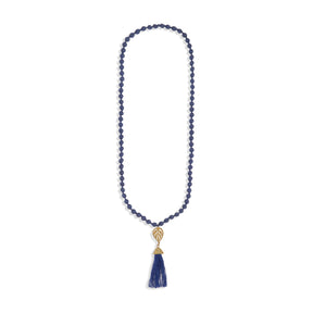 Gold Leaf Tassel Necklace