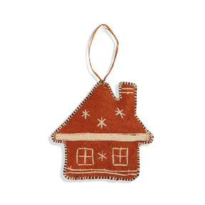 Bark Cloth Gingerbread Ornament