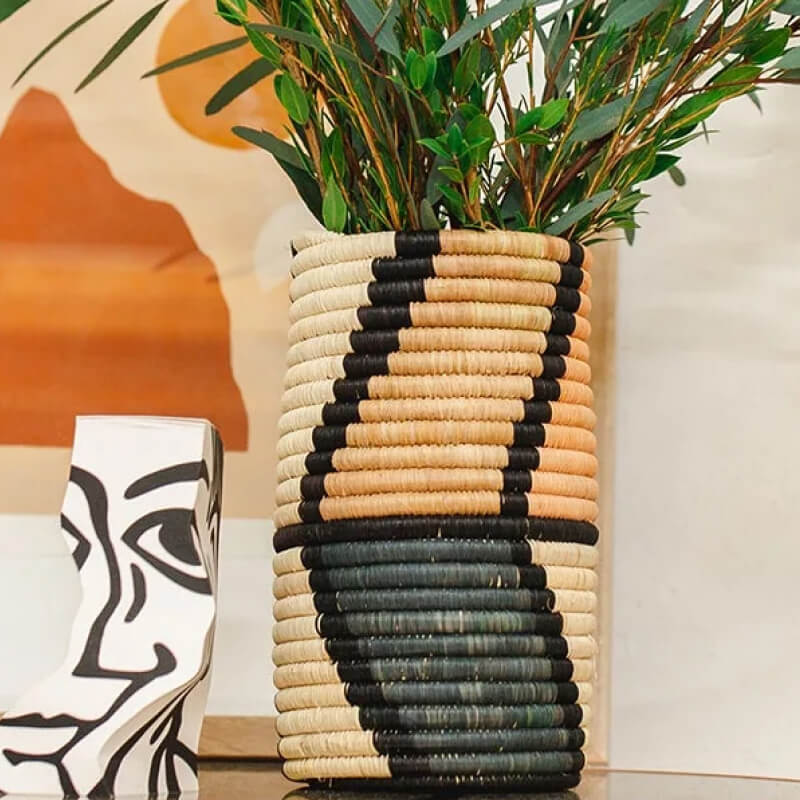 Woven Geometric Vase