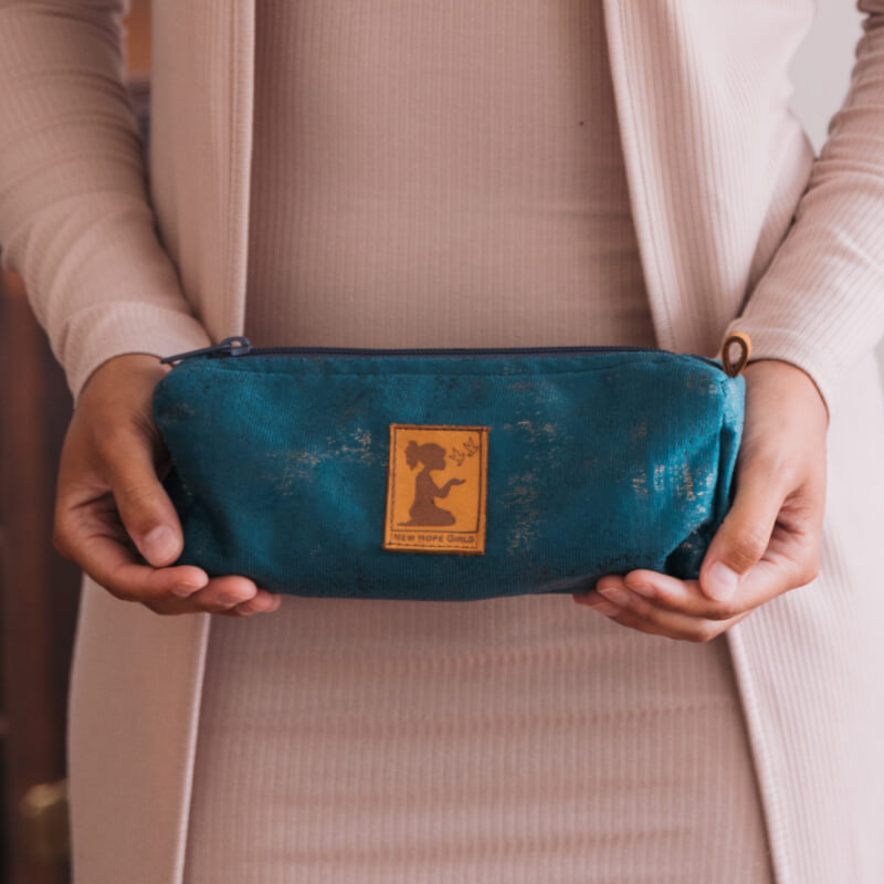 Luxe Teal Pouch