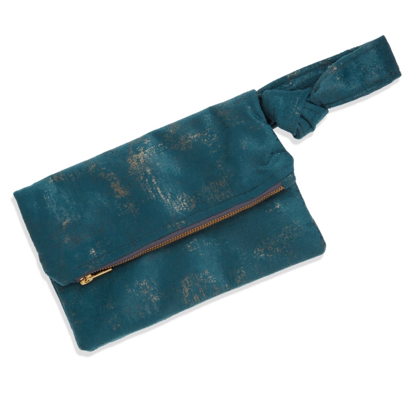 Luxe Teal Wristlet