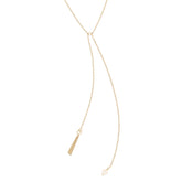 Brass & Pearl Lariat Necklace