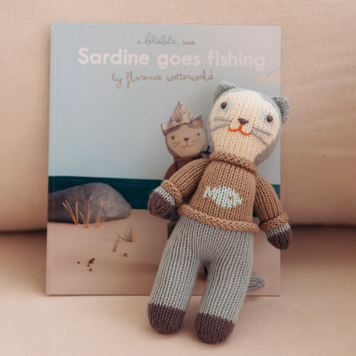 Sardine the Cat Handknit Doll