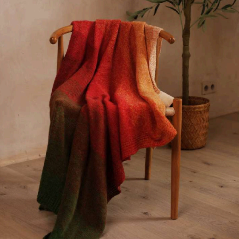 Alpaca Blend Hand Knitted Blanket