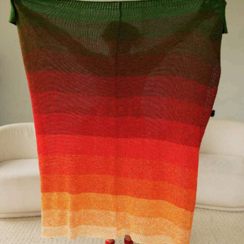 Alpaca Blend Hand Knitted Blanket
