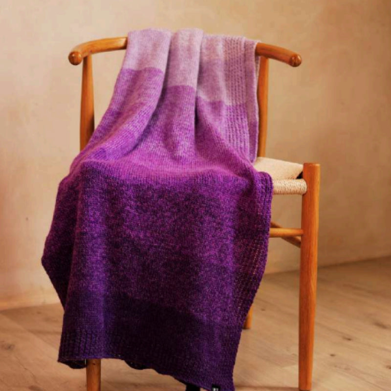 Alpaca Blend Hand Knitted Blanket