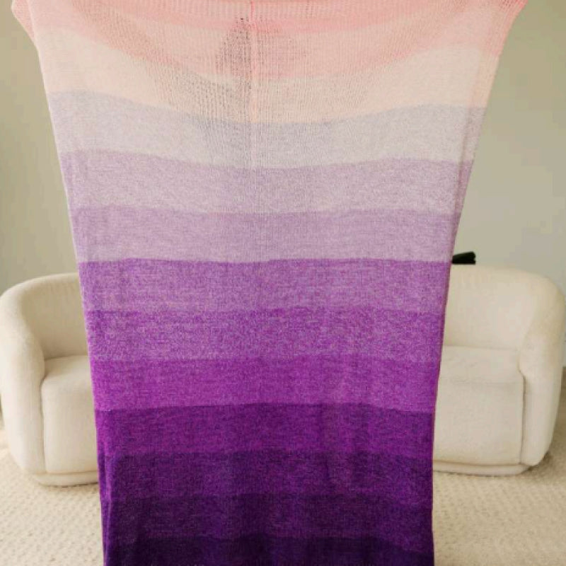 Alpaca Blend Hand Knitted Blanket
