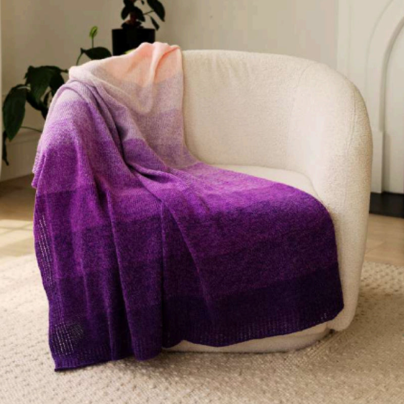 Alpaca Blend Hand Knitted Blanket