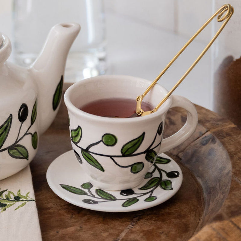 Handmade Ceramic Teacup & Saucer