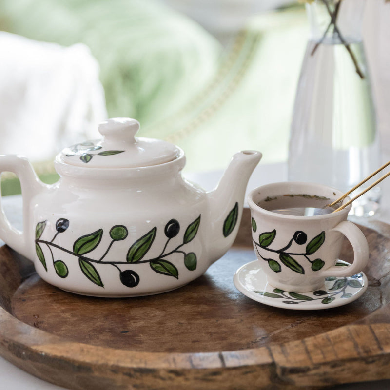 Handmade Ceramic Teacup & Saucer
