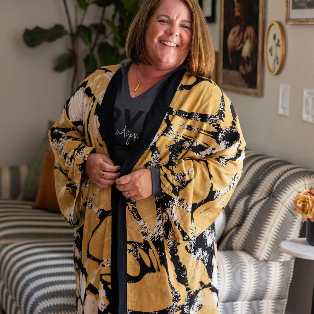 Long Open Front Kimono