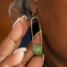 Upcycled Glass Bead Earrings