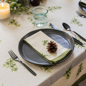 Olive Branch Hand Printed Napkins