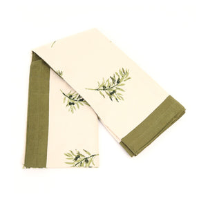 Olive Branch Hand Printed Tablecloth