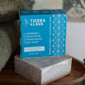 Lavender Eucalyptus & Mayan Black Salt Soap