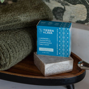 Lavender Eucalyptus & Mayan Black Salt Soap