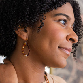 Mookaite Jasper Beaded Earring