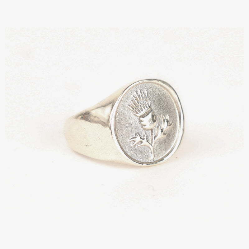 Thistle Signet Ring