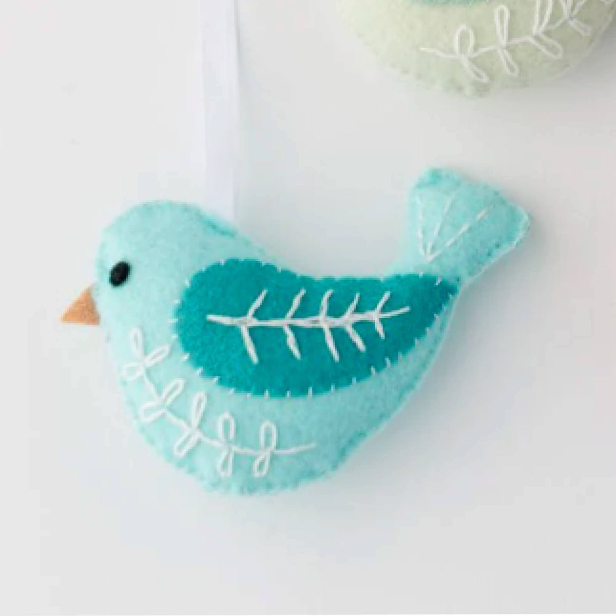 Hand Sewn Blue Bird Ornament