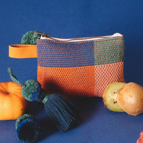 Handwoven Colorblock Coin Purse