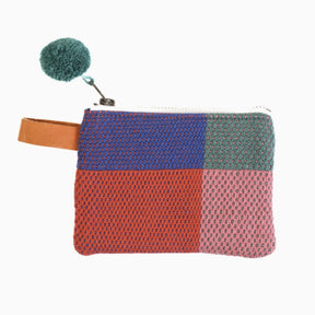 Handwoven Colorblock Coin Purse