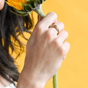 Joy Morse Code Stamped Ring