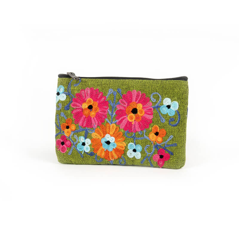 Embroidered Cotton Pouch