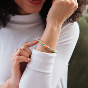 Colorful Stripe Beaded Bracelet