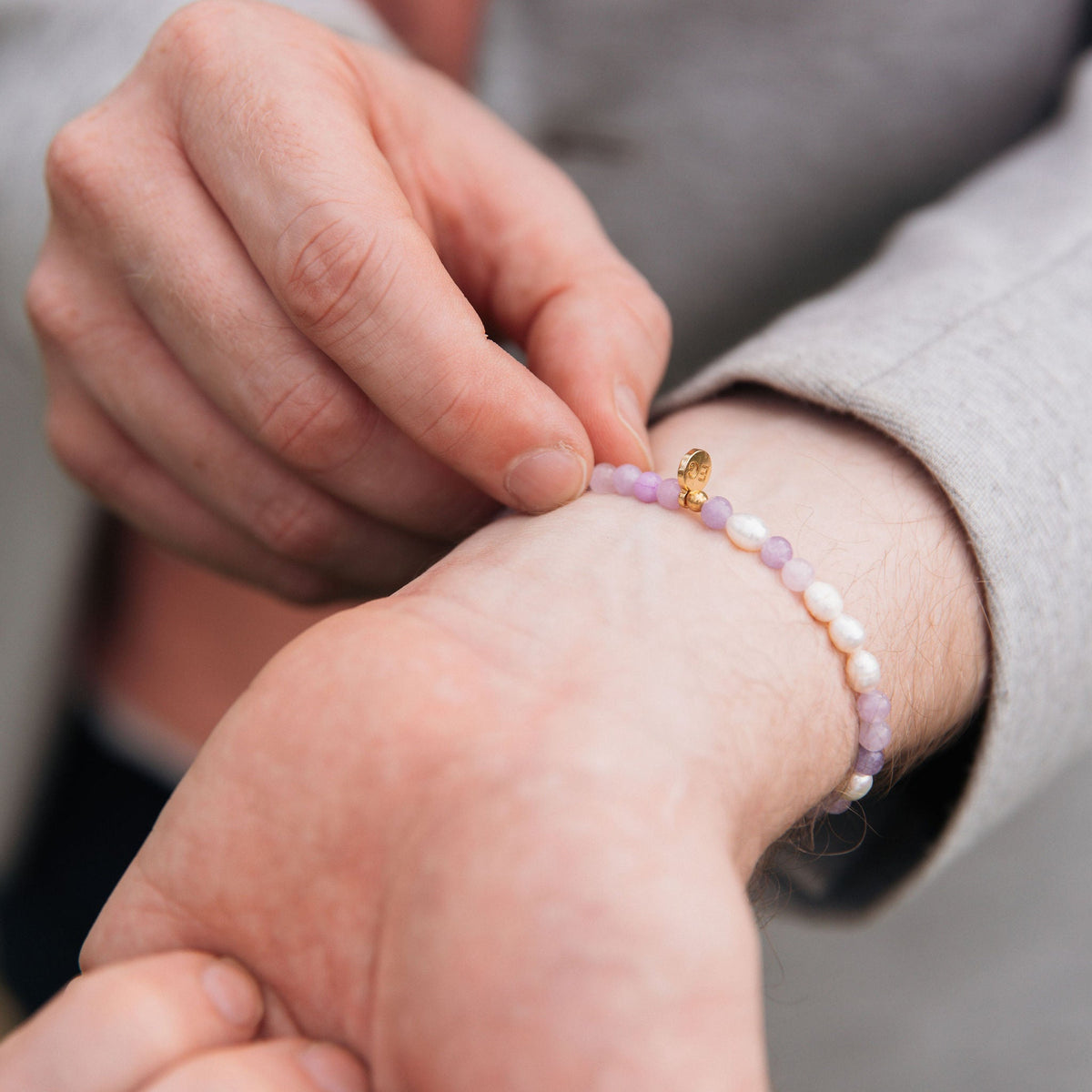 Love Heals Morse Code Beaded Bracelet