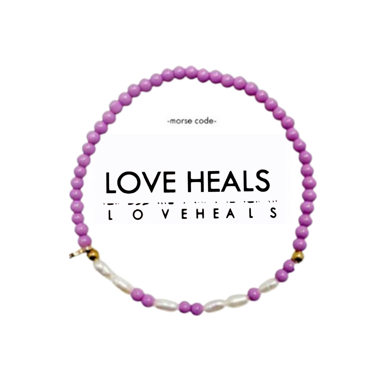 Love Heals Morse Code Beaded Bracelet