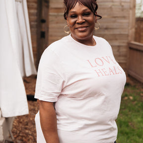 Blush Pink Love Heals Tee