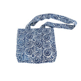 Upcycled Indigo Paisley Tote Bag