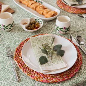 Fuchsia & Orange Round Placemats - Set of 4