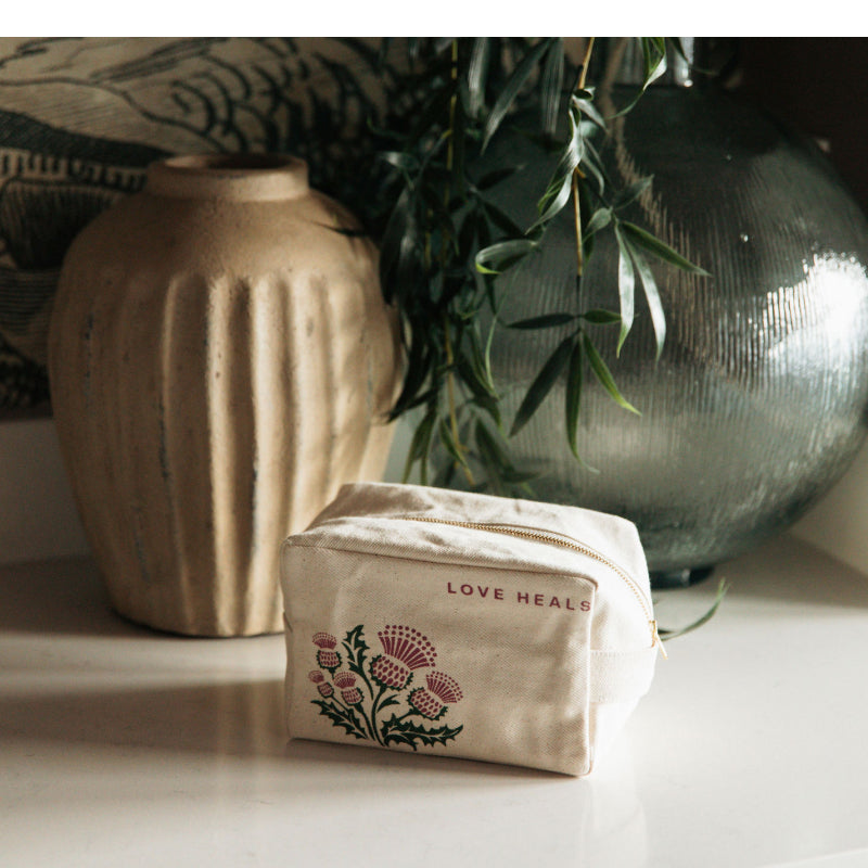 Love Heals Zip Top Cosmetic Bag