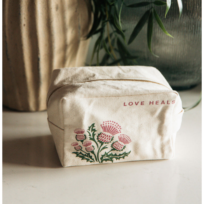 Love Heals Zip Top Cosmetic Bag