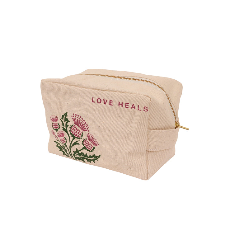 Love Heals Zip Top Cosmetic Bag