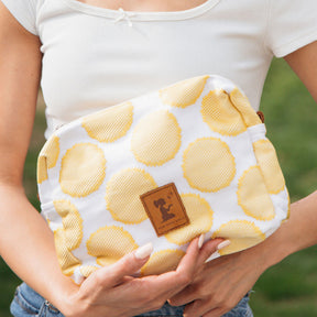 Upcycled Polka Dot Cosmetic Pouch