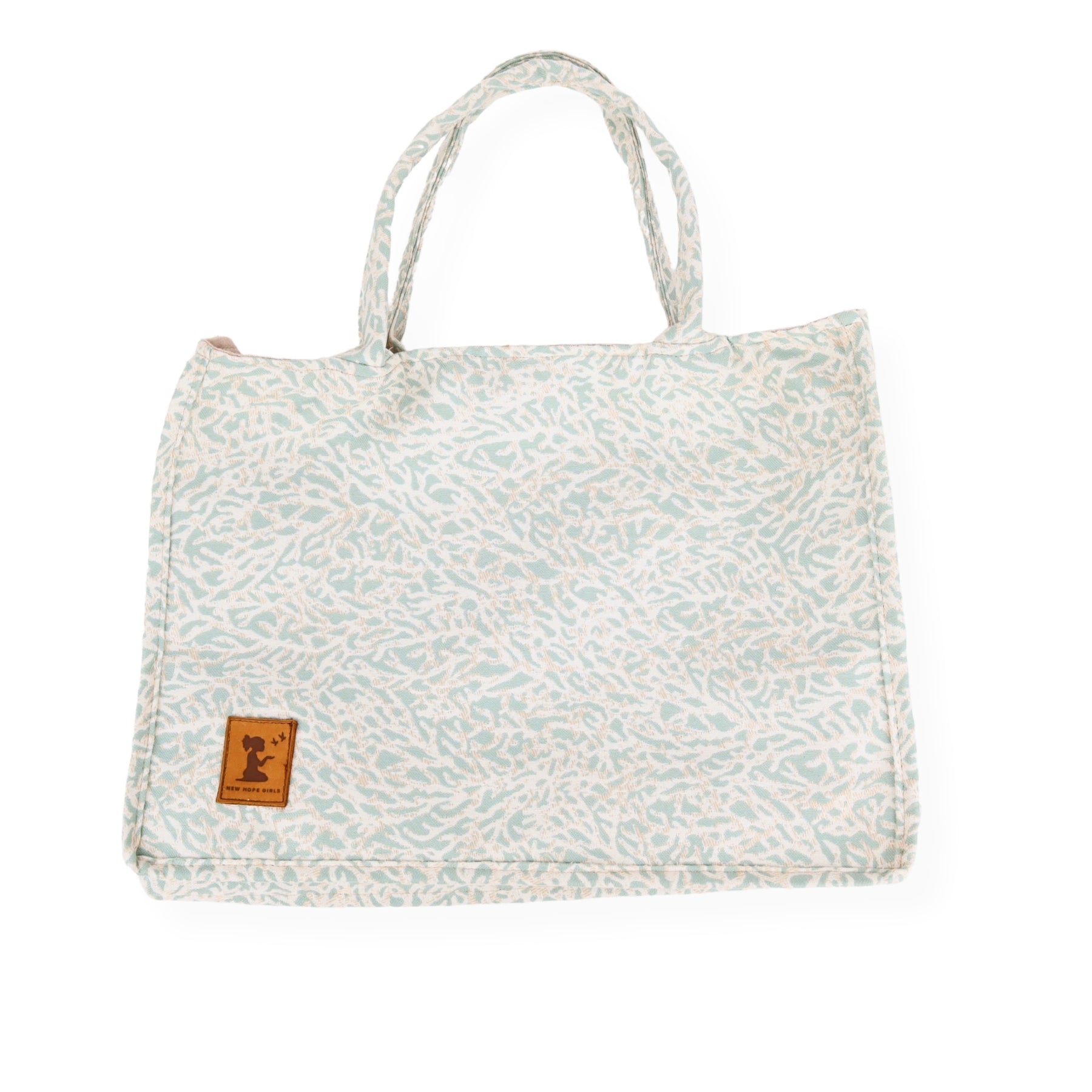 Upcycled Large Blue Market Tote Bag