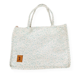 Upcycled Large Blue Market Tote Bag