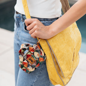 Upcycled Mini Duffle Bag Charm